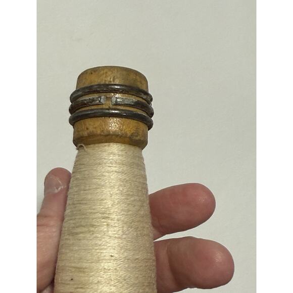 Vintage Antique Wood Spool Textile Mill Bobbins Primitive Industrial Sewing - Picture 9 of 10